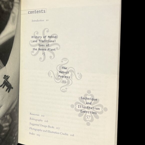 BOOK Mehndi The Art of Henna Body Painting Instructions 30 Designs Carine Fabius - Picture 5 of 7